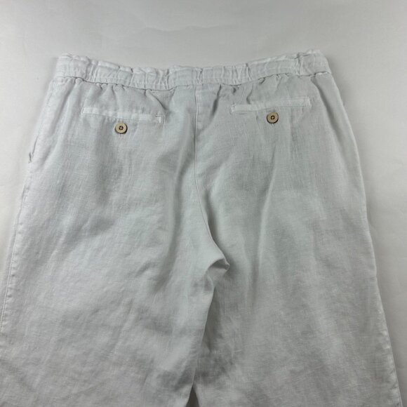 Tommy Bahama White Linen Ankle Pant S - Picture 5 of 5
